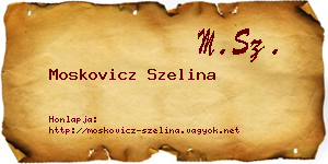 Moskovicz Szelina névjegykártya